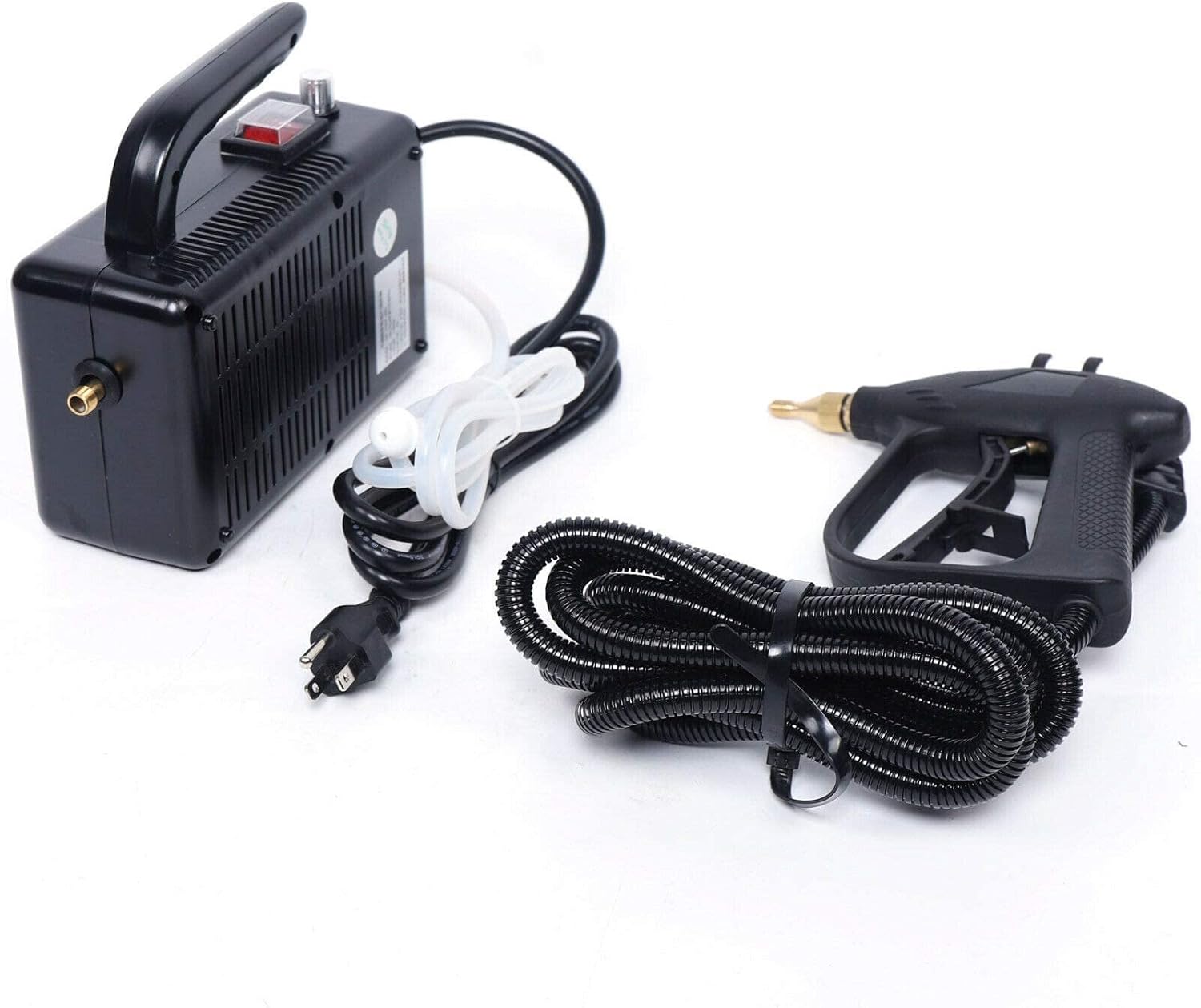 wzfdm High Pressure Commercial Steam Cleaning System Hand-held 3Bar Pressurized Steam Cleaner, Portable Steam Cleaner,Black-110v