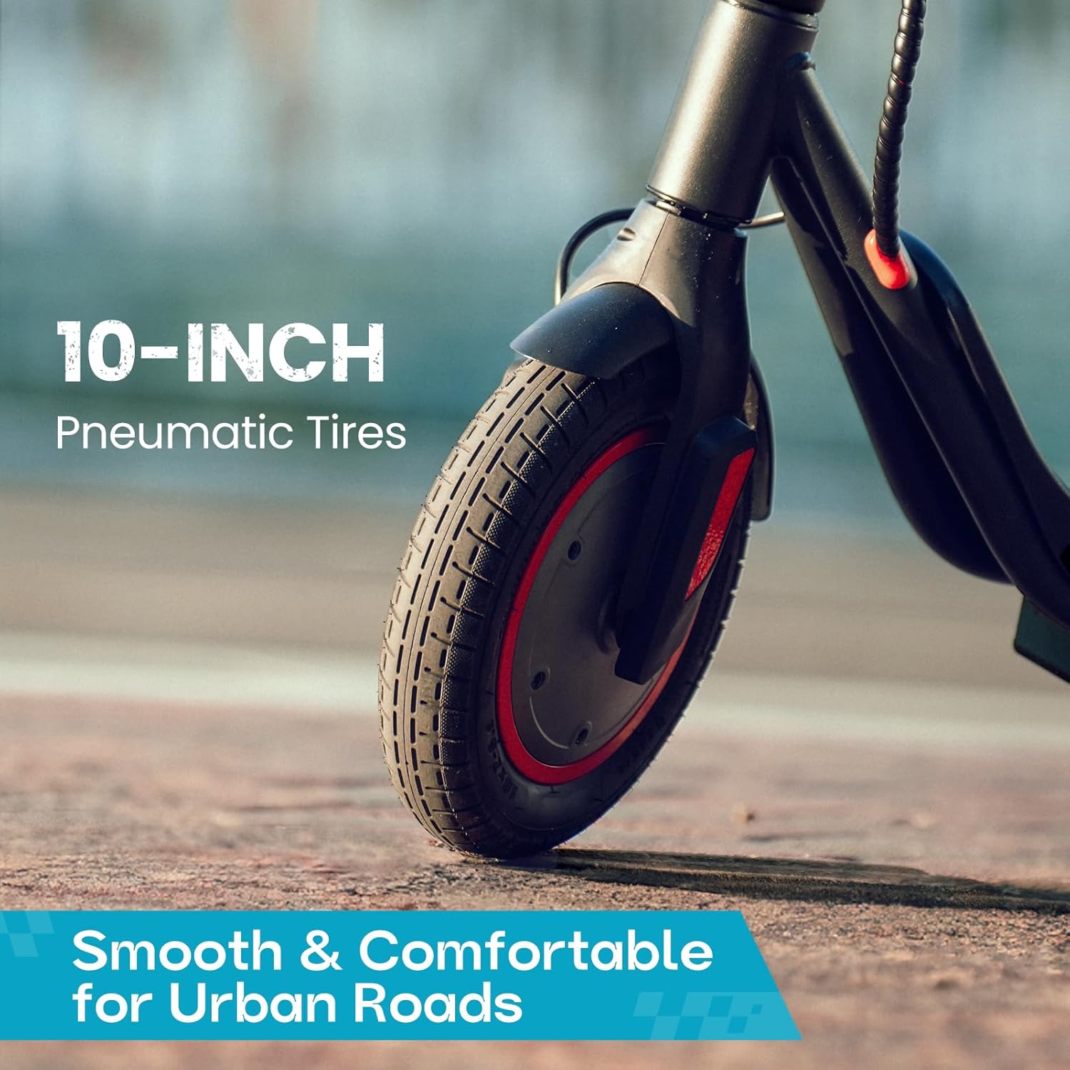 iScooter Electric Scooter, 18 Miles Range, 22 MPH Top Speed, 500W Foldable Commuting Electric Scooter with Double Braking Systems and APP for Adults and Teens