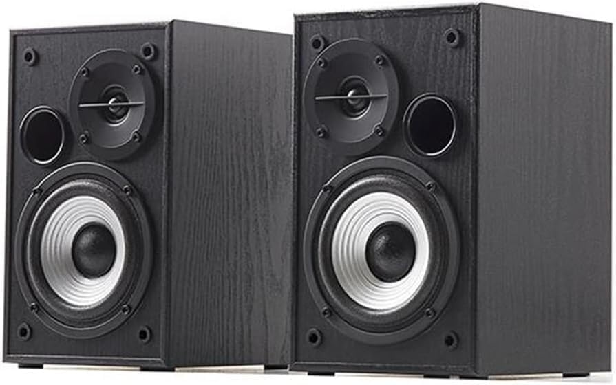 Computer Speakers for Desktop, Wood Computer Speaker USB Powered 1.3m Wired 1 Pair Bass Stereo Speaker for Laptop Desktop Phone 12W * 2 Powerful Speaker