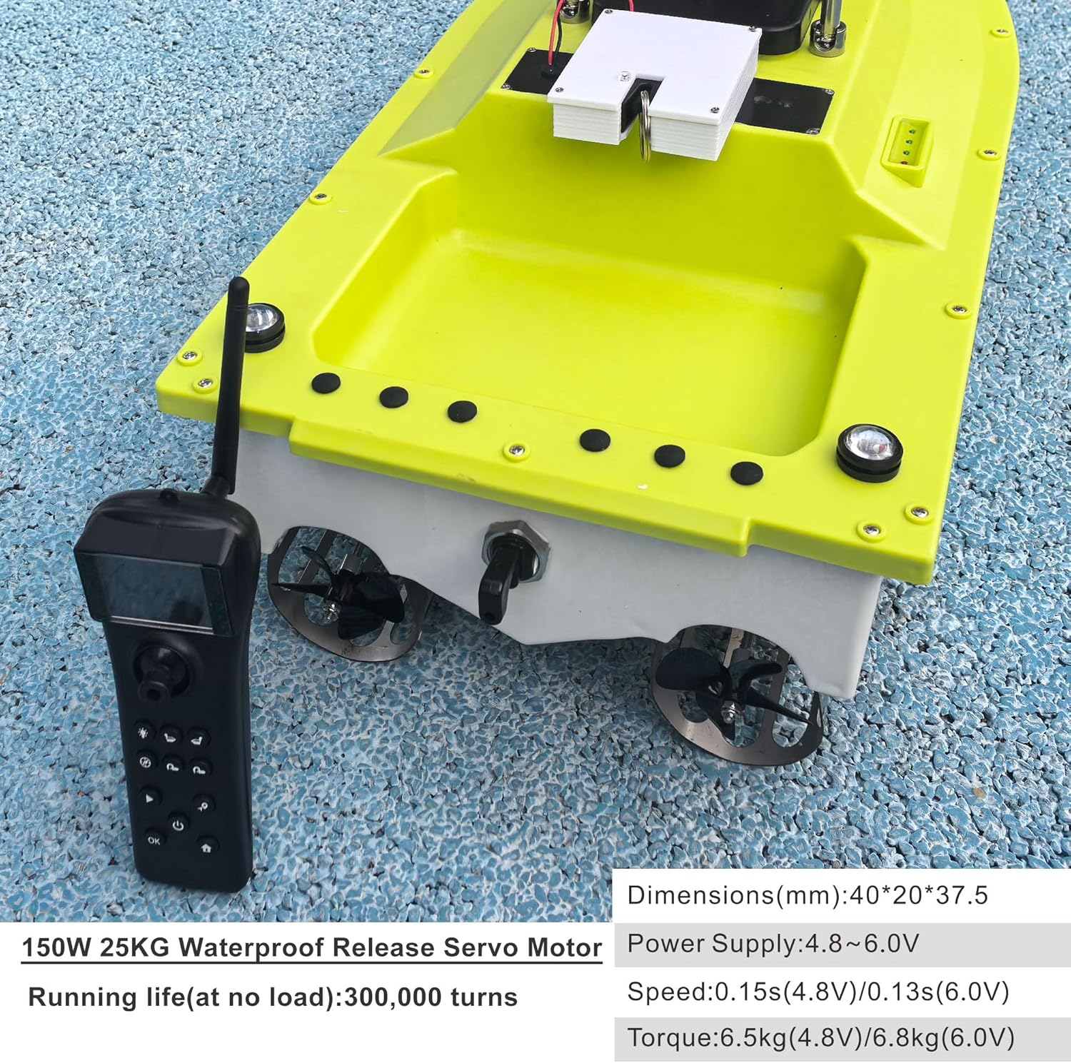 S80 Brushless Motor Super Speed Saltwater Fishing Bait Boat with GPS for Surf Fishing with Digital Releases,IP 66 Waterproof,500M Range,5 Meters/Second