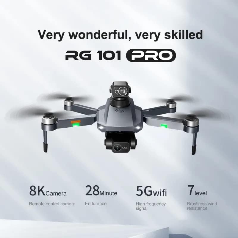 ISPEKTRUM Drone Vortex ISRG101 Pro 8K Dual Camera 2-Axis Gimbal 360 Obstacle Avoidance 60-Min Flight Time RC Quadcopter with Advanced Auto Return, 3km Video Transmission