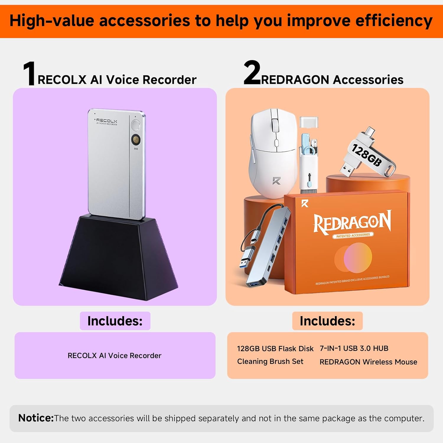 HP 17.3 Touchscreen Laptop for Business, Intel Ultra 7 255U Up to 5.2GHz, 32GB DDR5, 1TB SSD, Backlit KB, Fingerprint Reader, Wi-Fi 6, Windows 11 Pro, W/RECOLX AI Voice Recorder, REDRAGON Accessories