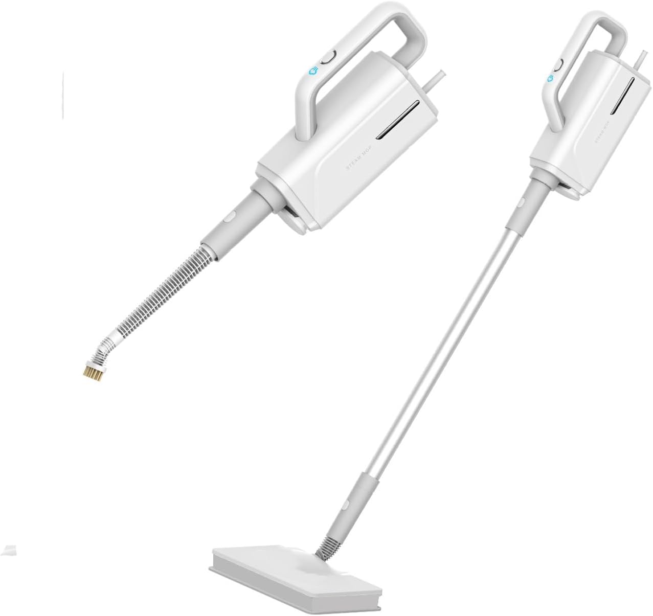 Steam Mop Cleaner for Home, High Temperature Steam Cleaner Machine Steam Mop Steam Iron All in One, Whole House Steam Floor Cleaner with 5 Brush Heads, Steam Mop for All Floors Kitchen (Grey)