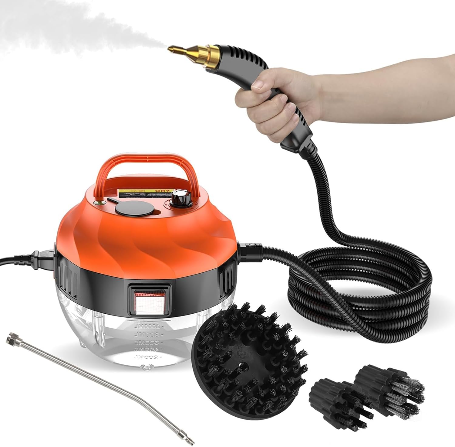 TREEYX Steam Cleaner, Handheld Steam Cleaner 1500W,Sofa Cleaner,Portable Multifunctional Steam Cleaner with Brush Heads for Deep Cleaning Kitchen