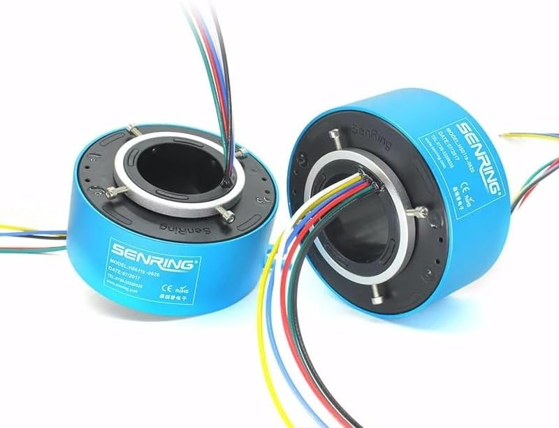 1PCS Through Hole Slip Ring 2/6/12/18/24 Channels 2A/5A/10A Current Slipring Hollow Rotate Connector Hole 8-100mm Conductive Rings(12.7X56mm 6CH 10A)