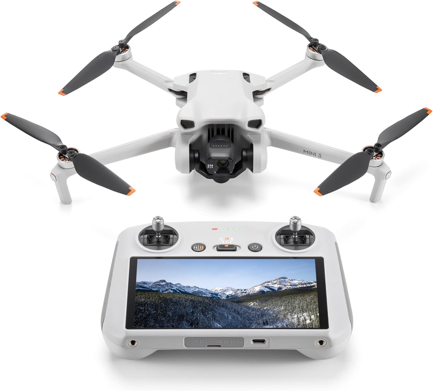 DJI Mini 3 Camera Drone Quadcopter + RC Smart Controller (With Screen) + Fly More Kit, 4K Video, 38min Flight Time, True Vertical Shooting Bundle w/Deco Gear Backpack + Software & Accessories