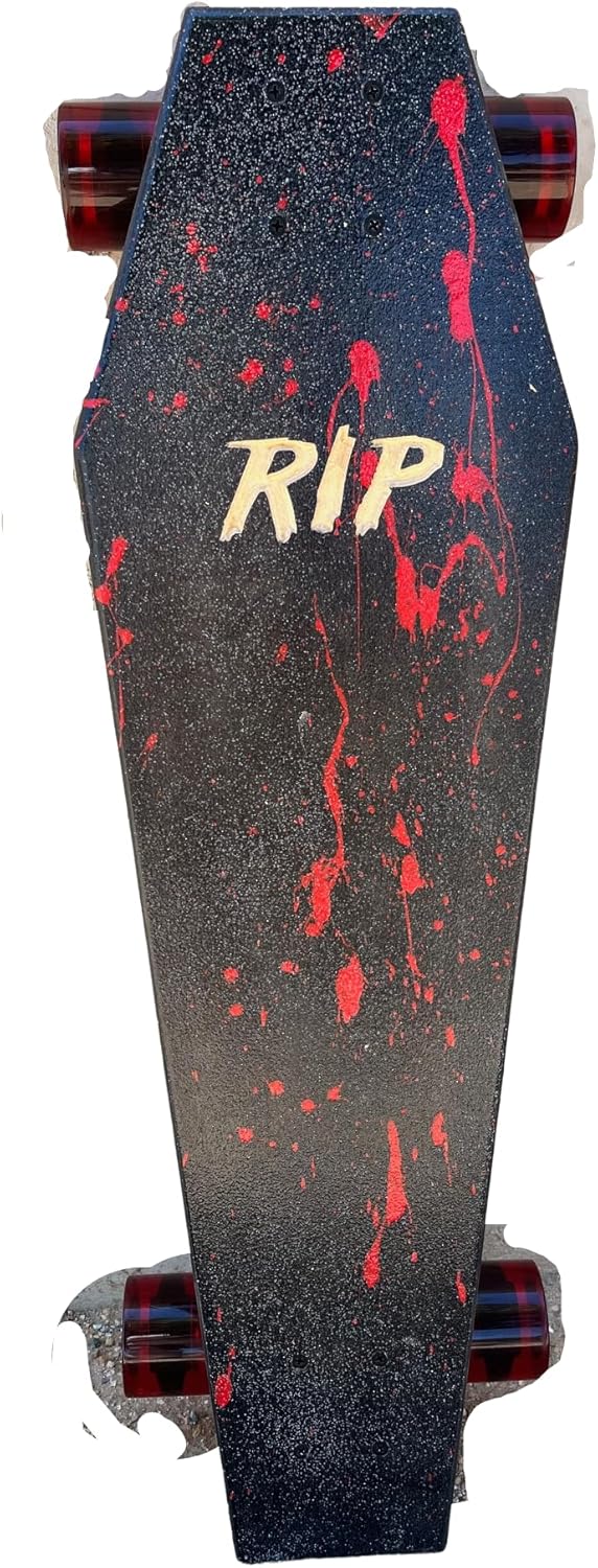 Slasher Coffin Death Tarot Black Skateboard | Longboard | 30x9 | Coffin Croozer