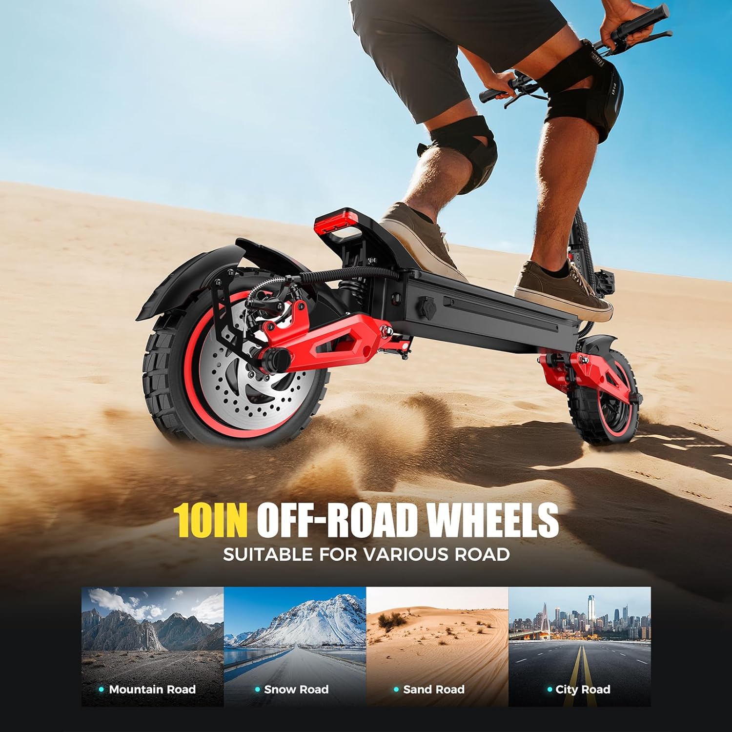 Electric Scooter, 22/23.6/25/30/31/34/37/62 Miles Long Range, Top Speed 19/22/28/34/60 MPH, 8.5