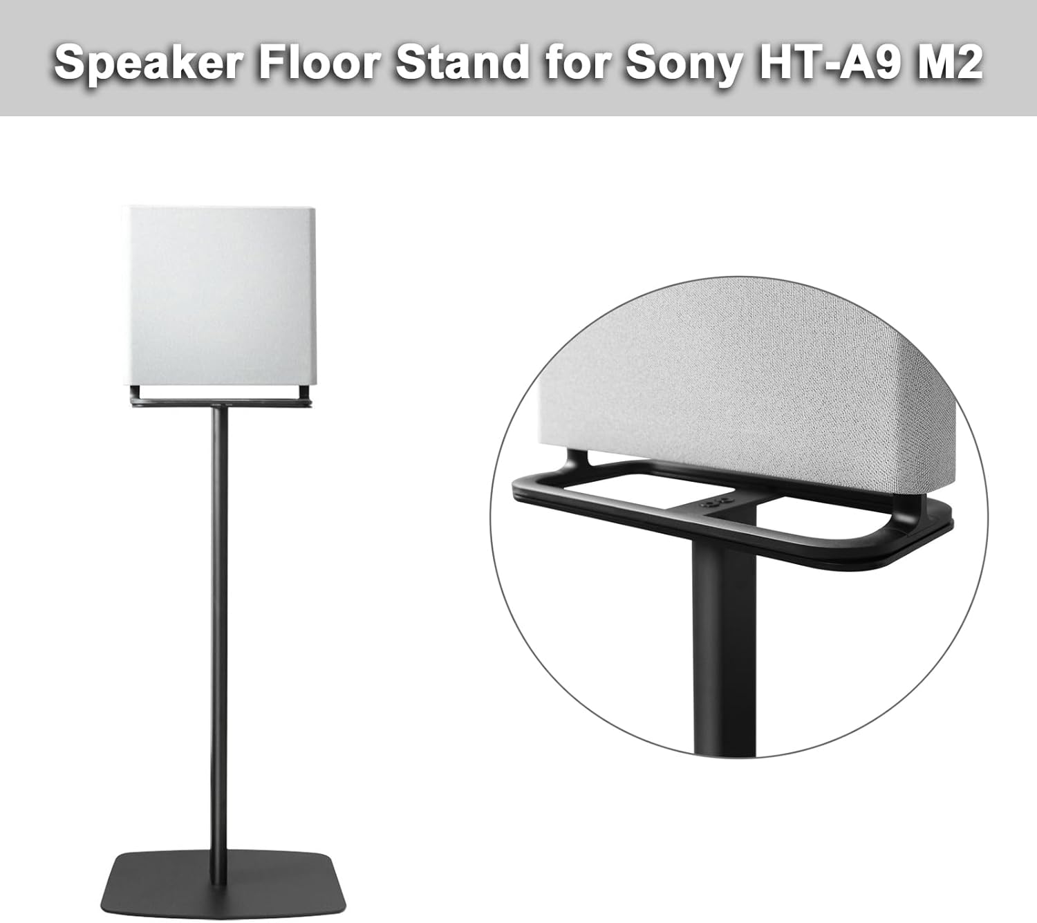 EUGOOCX Speaker Stands Pair for Sony HT-A9M2 Home Theater Surround Sound System Audio Metal Support Floor Bracket