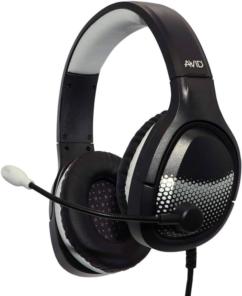 Avid Products AE-79 Deluxe Over-Ear Classroom Computer Stereo Headset USB Plug, Black (10 Pack), Great for Gaming and E-Sports