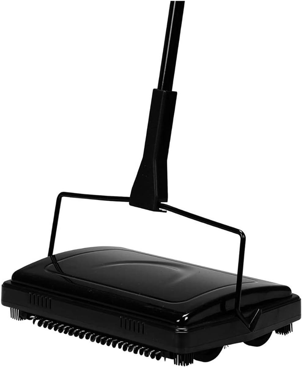 U5GAAALPPQ9 Carpet Floor Sweeper Cleaner for Home Office Carpets Rugs Undercoat Carpets Dust Scraps Paper Cleaning with Brush (Color : Black)