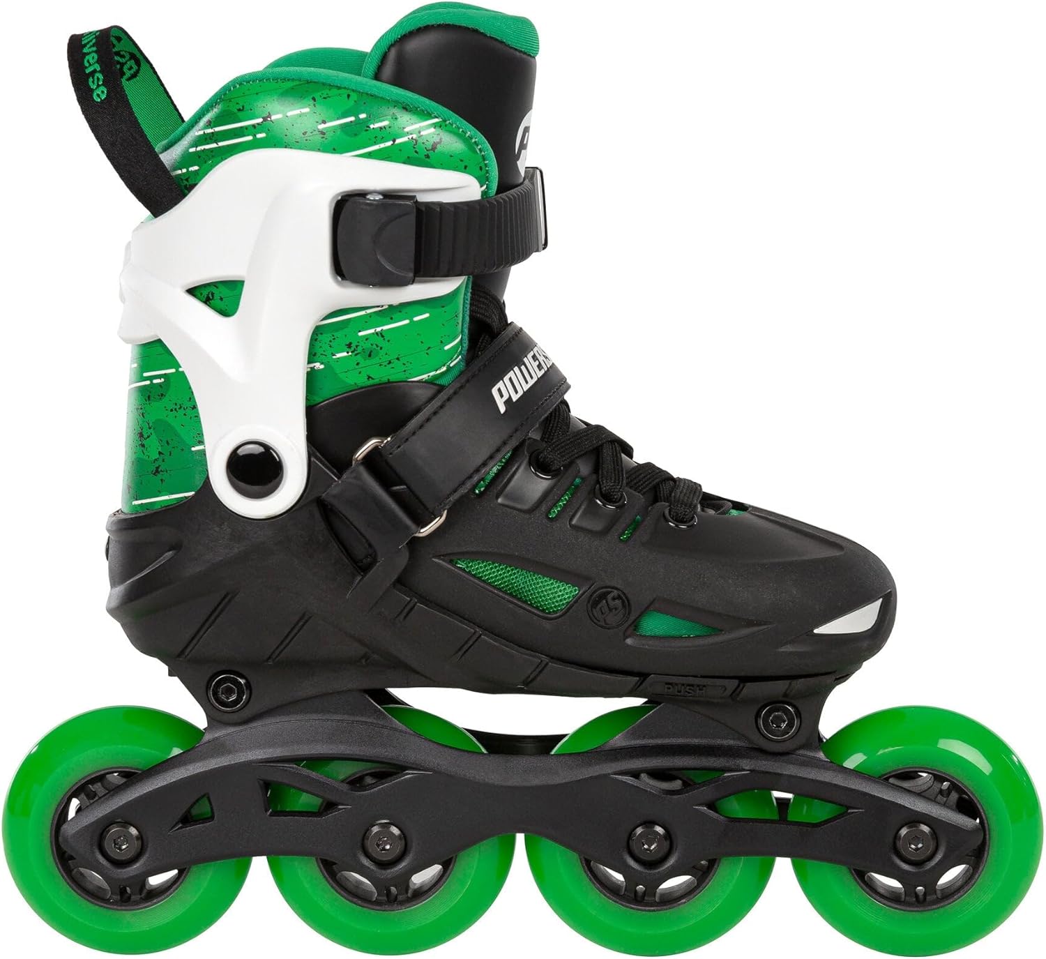 Powerslide Universe 940690 Inline Skates 4 W Green Adjustable for Children ABEC 7 Bearings