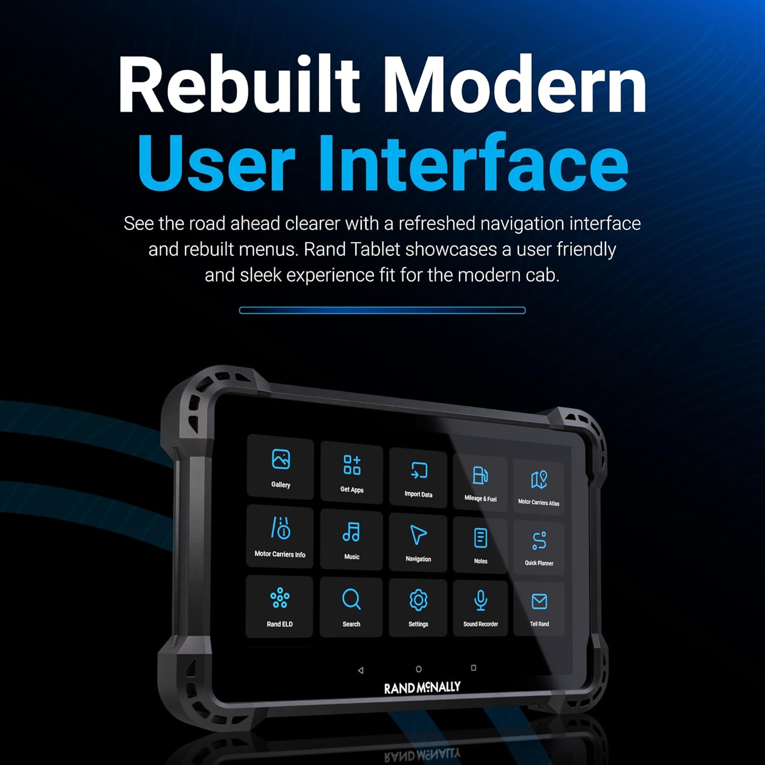 Rand McNally RANDTAB8 8-inch GPS Truck Navigator with Industry's Best Custom Trucking Routes, Rand Navigation 2.0 with 2025 Maps + Built-in Camera