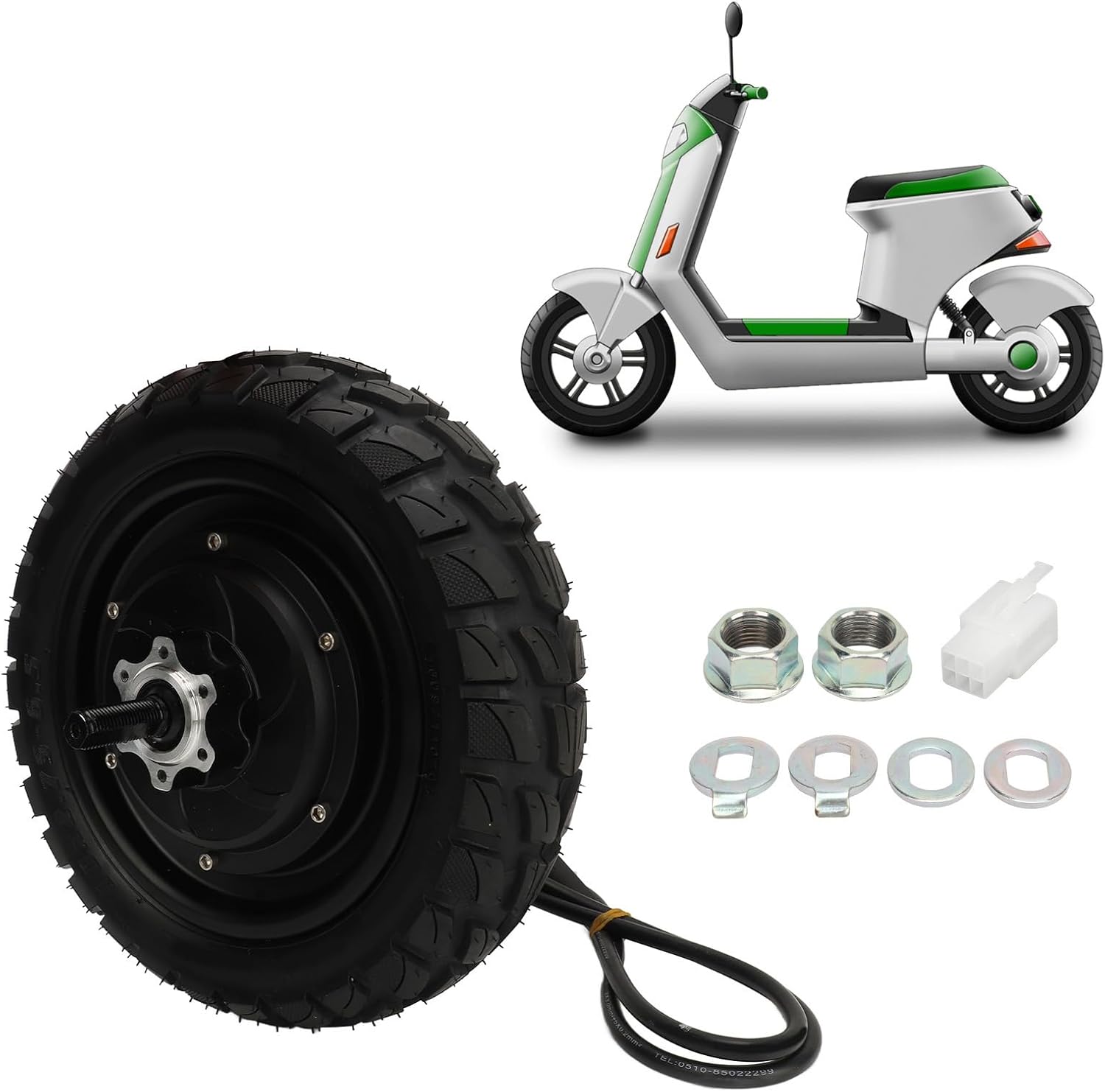 10in Electric Bike Hub Motor 48V 72V 800 to 2200W Vacuum Tire for Electric Scooter