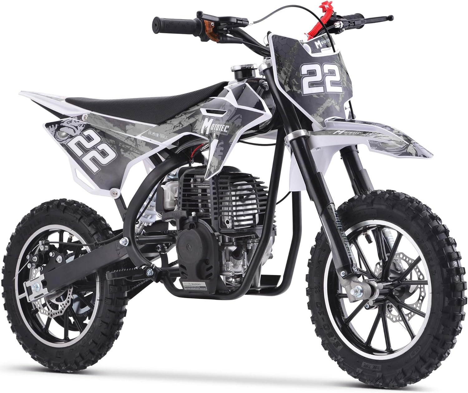 TOXOZERS 50cc 2-Stroke Demon Kids Gas Scooter Air Cooled Mini Dirt Bike Off Road Motorcycle Pit Bike with EPA Approved