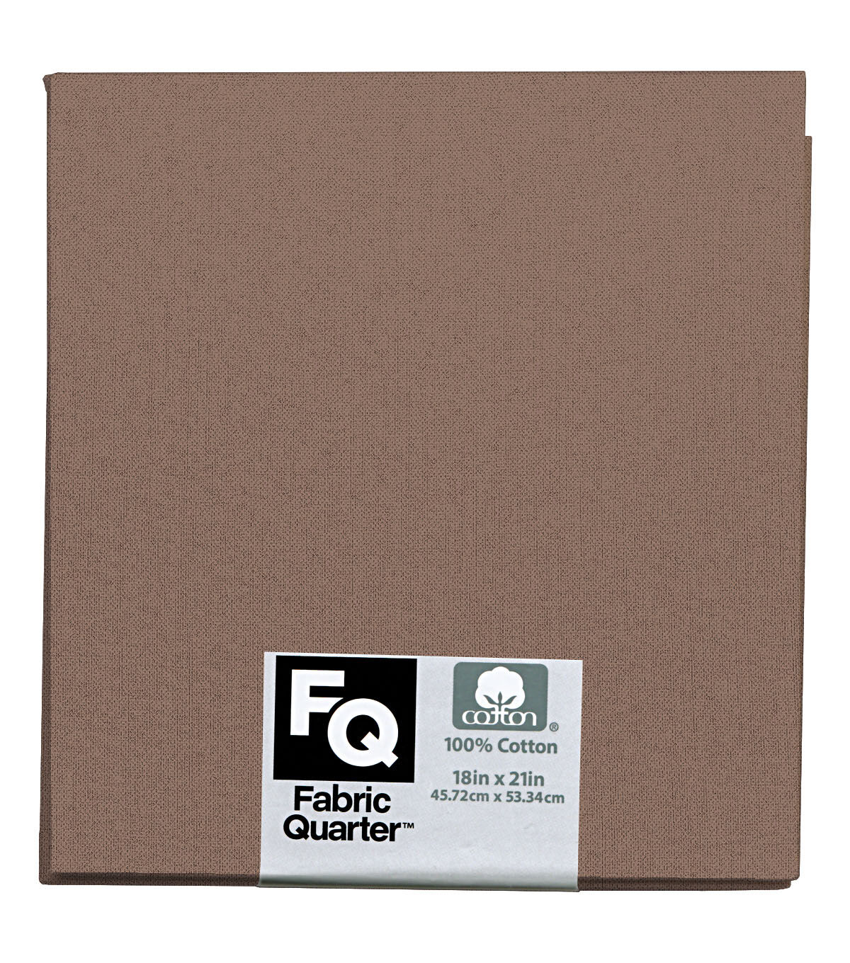 Taupe 1 Piece Cotton Fabric Quarter