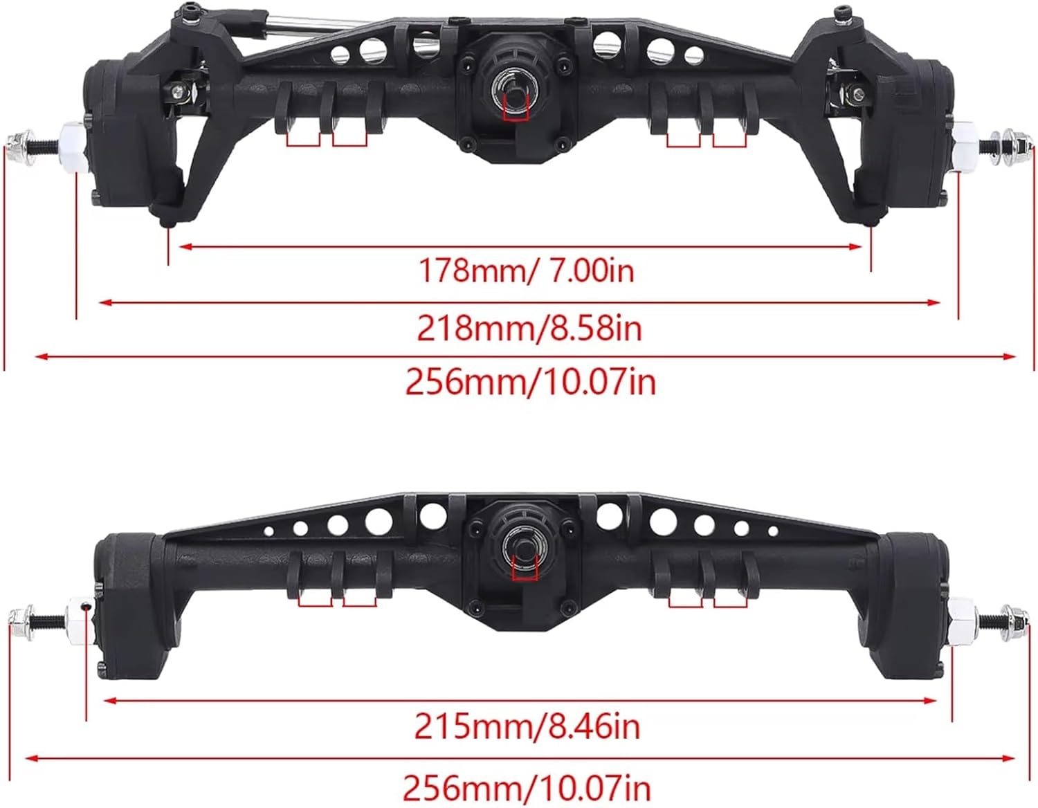 RC Spare Part Compatible with Axial for Capra 1.9 for Unlimited for Trail for UTB for Currie F9 Upgrades Front Rear Portal Axle Set 1/10 RC Crawler Car(Rear and Front)