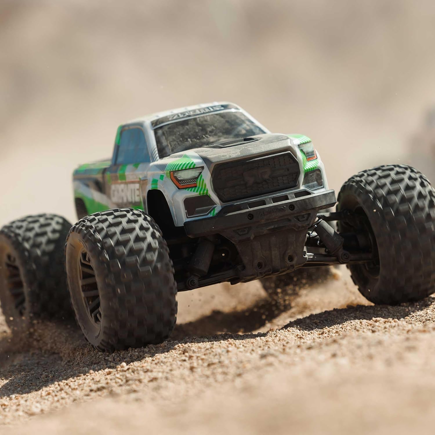 ARRMA RC Truck 1/10 Granite 4X4 RTR Brushed Monster Truck, Green, RTR (Battery and Charger Not Included) ARA4202V4T1