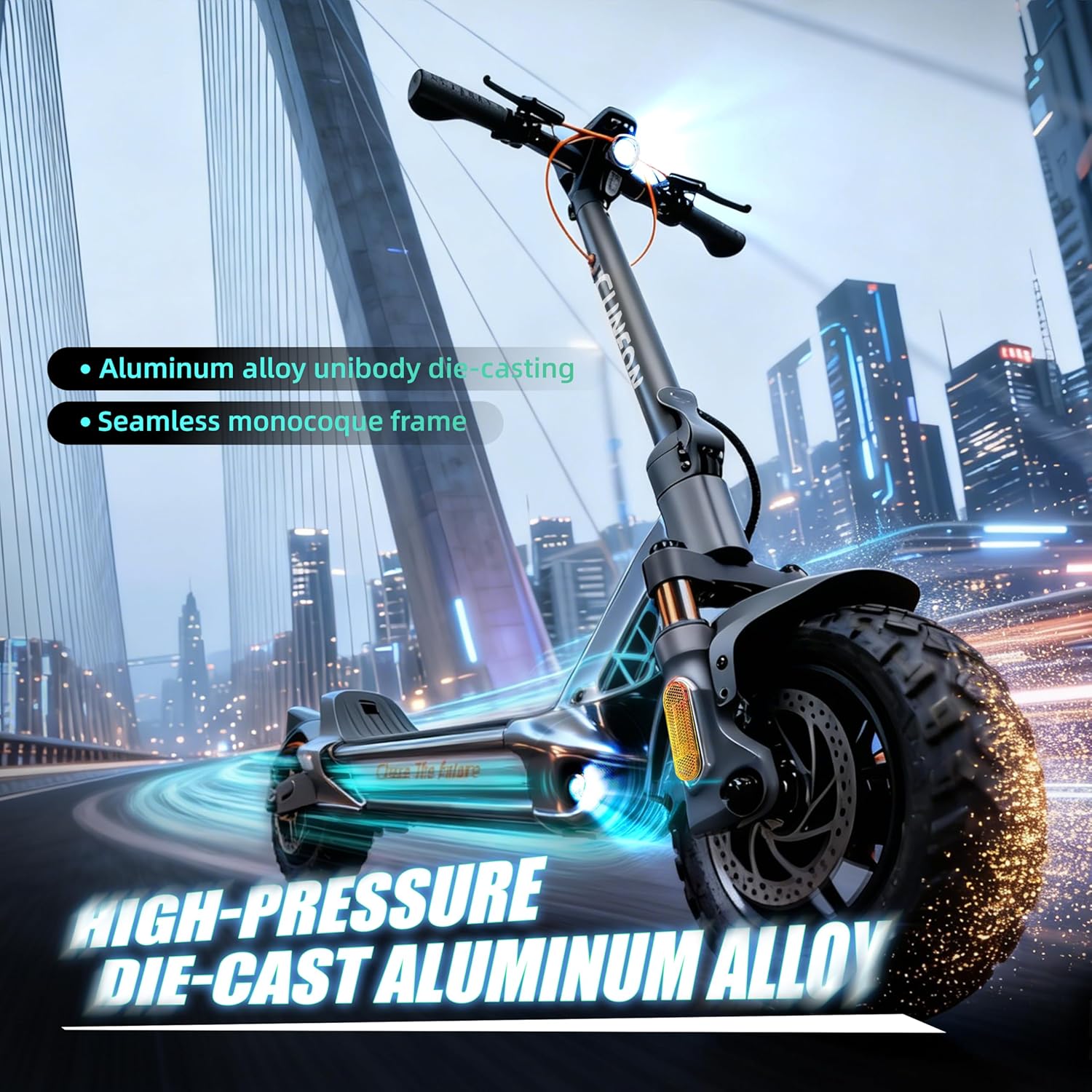 Electric Scooter, Up to 25/31MPH, 25-50 Miles Long Range, 1000W/1200W/1600W*2 Off Road Motor, Dual Disc Brakes with EABS, Damping Adjustable Full Suspensions Adults E-Scooter with APP