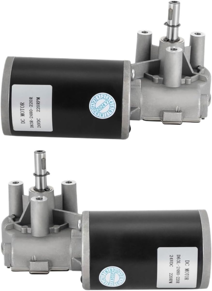 1pc Micro DC Motor DC Gear Motor Electric Geared Motor DC Reduction Motor Self-Locking Motor Left/Right(Selectable) 80W-24V 220RPM(Right Position)