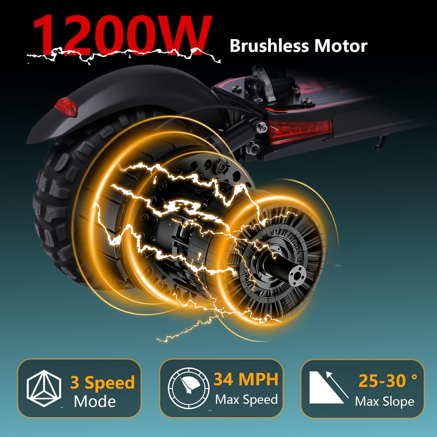 Electric Scooter Adults, 34 Mph Max Speed, 11