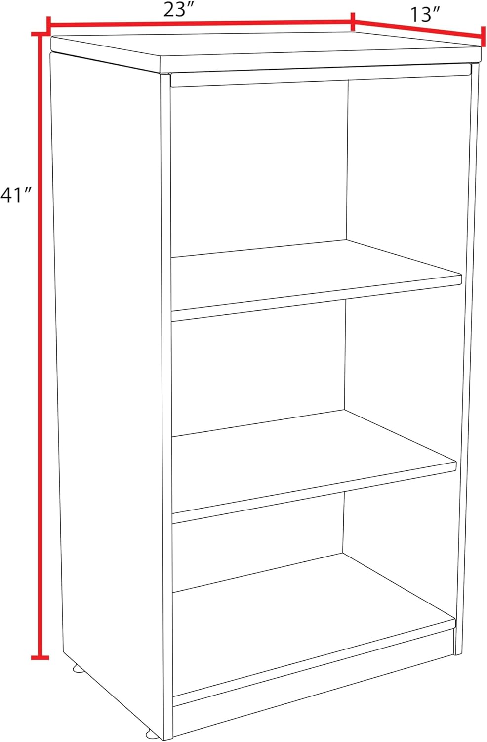 Regency Legacy Stand Up Bookcase Without Top- Cherry