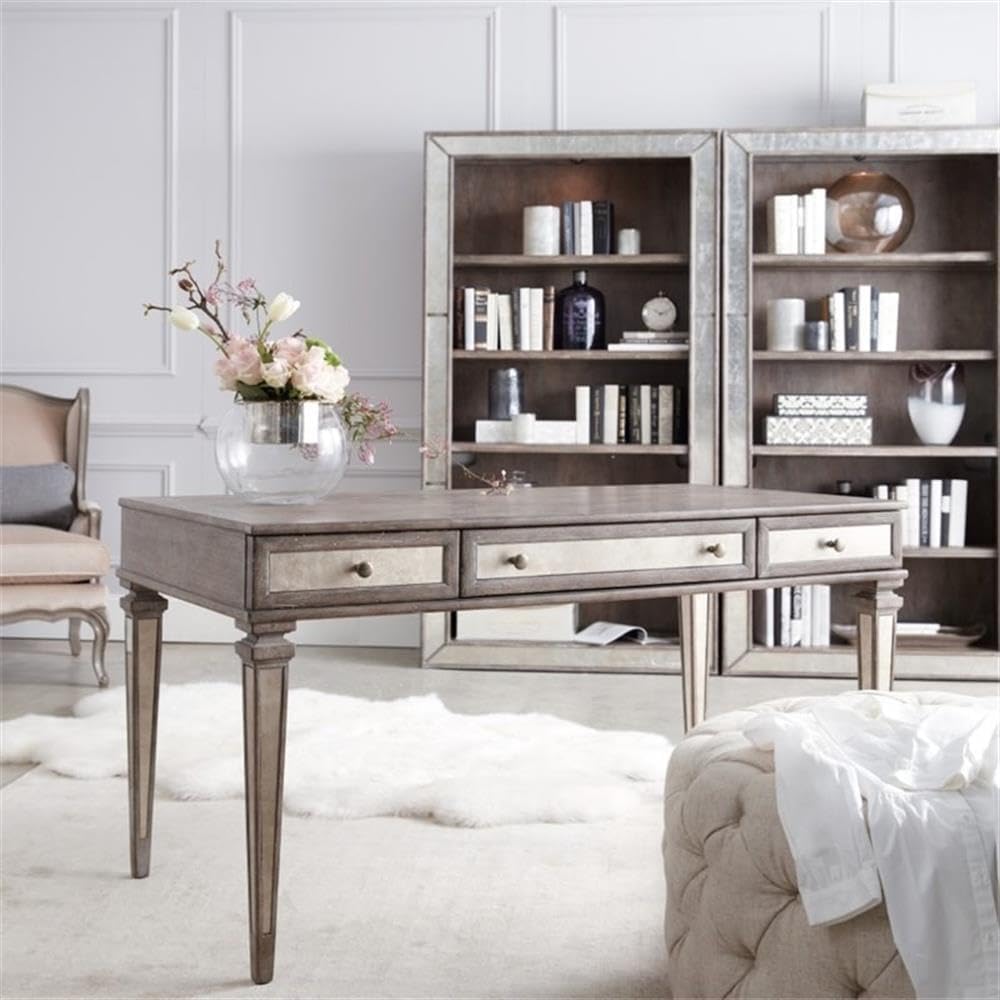 Hooker Furniture Rustic Glam 5 Shelf Bookcase in Light Wood