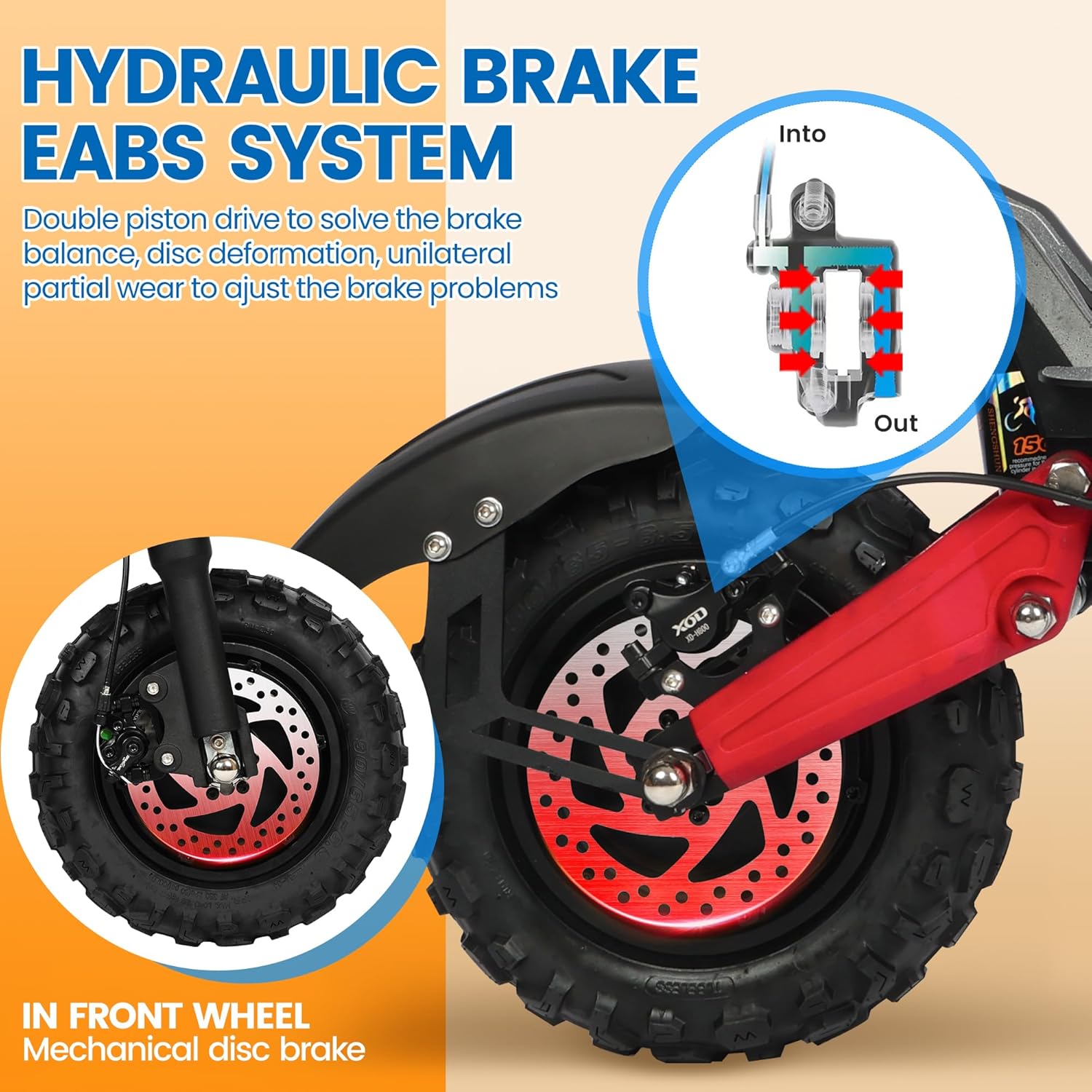 Electric Scooter Adults 5600W Dual Motors 40-50 mph 50-55 Mile Range Dual Brake System 11-inch Off-Road Tires Dual-Drive Quick-Fold Electric Scooter with Seat