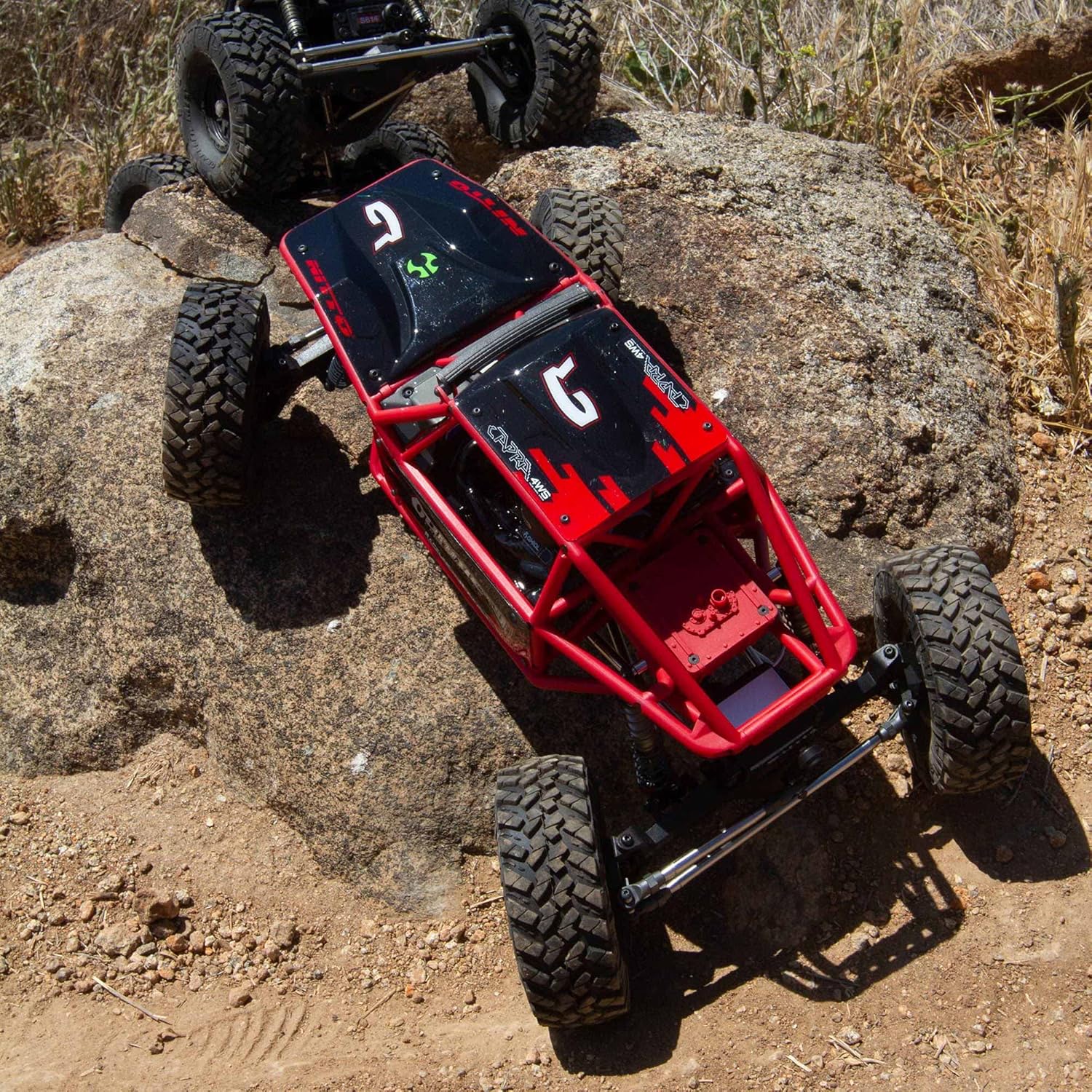 Axial RC Truck 1/10 Capra 1.9 4WS Unlimited Trail Buggy RTR (Batteries and Charger Not Included), Red, AXI03022BT1