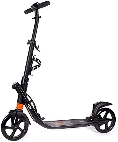 Scooters Kick Scooter for Adults Kids Foldable Unisex Adult Kick Scooters with Water Cup Holder Portable Commuter Scooters with Big Wheels Birthday Gifts for Women/Men/Teens/Kids Non-Electric