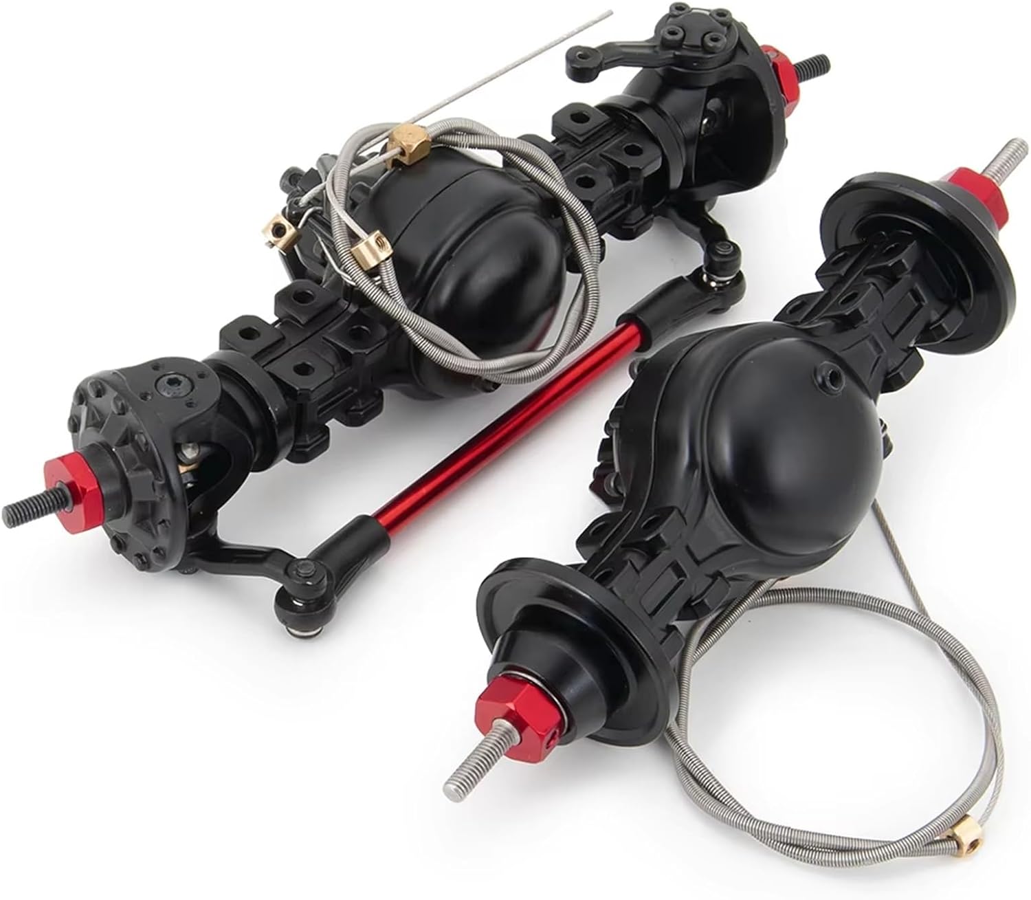 RC Front Rear Drive Axle Compatible with Tamiya Metal Front Rear Differential Axle Built-in Steel Gear 1/14 RC Truck Tow Upgrade Parts Accessories(Rear Front Axle)