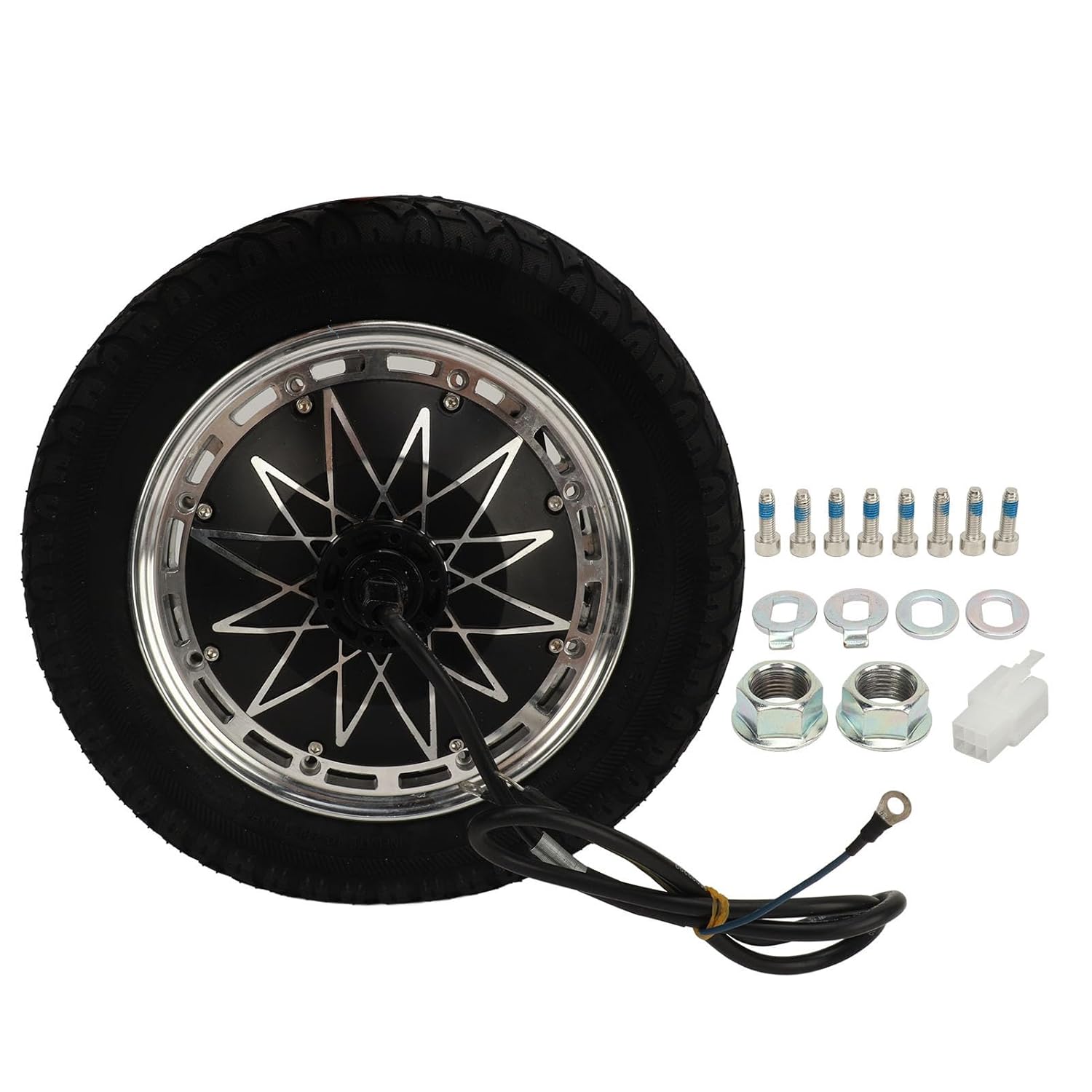 Wheel Hub Motor, Overload DoubleSided Outlet 60N.M Torsion 12 Inch 1000W 5000W Brushless Hub Motor IPX5 for Electric Scooter