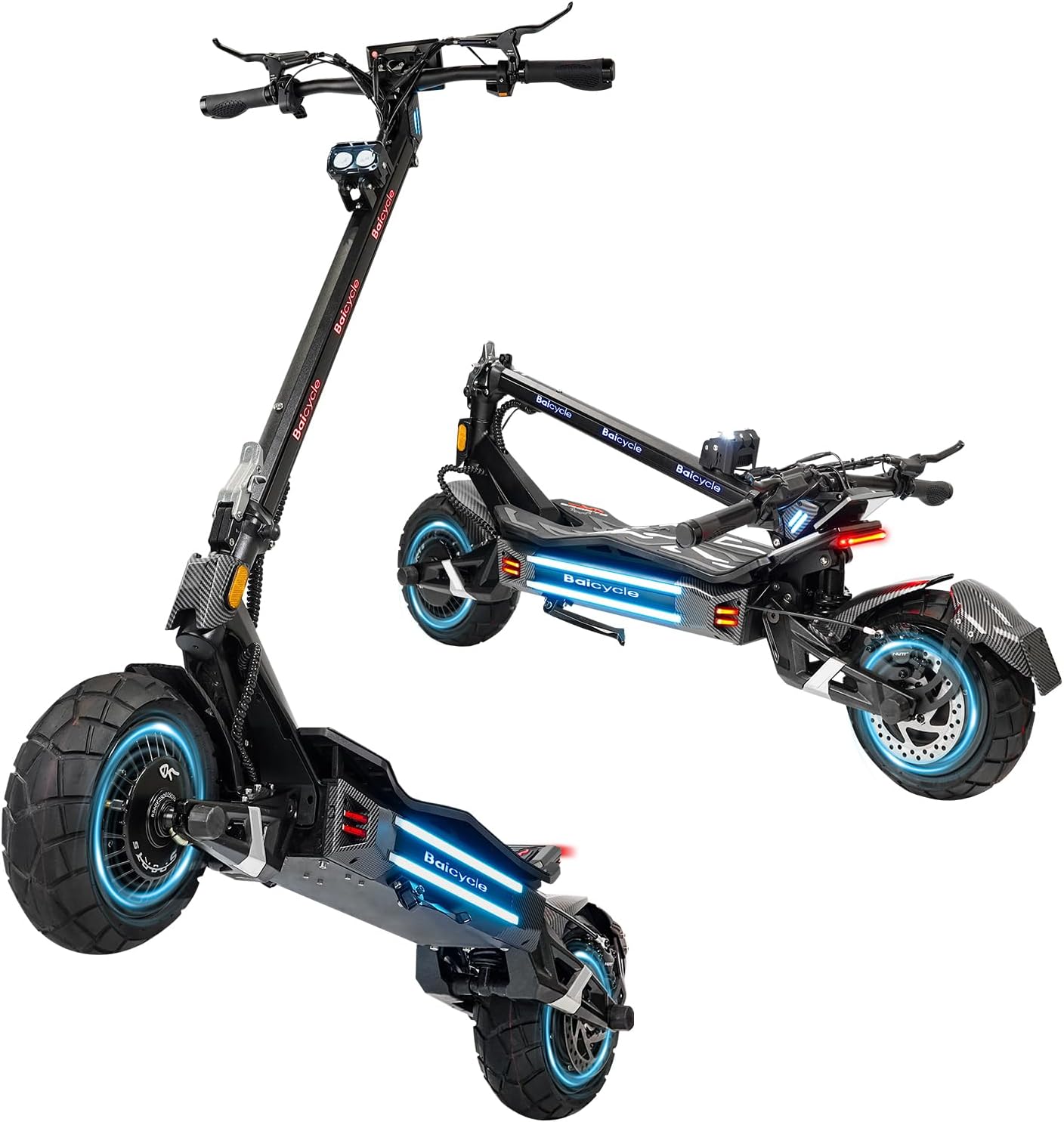 Electric Scooter with 6000W Torque Motor – UL Certified, 46MPH Top Speed, 50 Mile Long Range, 60V/30AH High-Capacity Battery, 10
