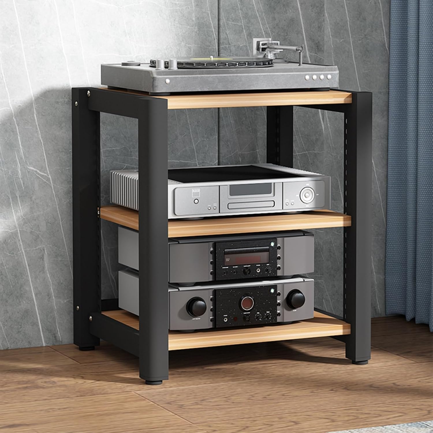 2/3/4 Tier Audio-Video Media Stand with Adjustable Shelves