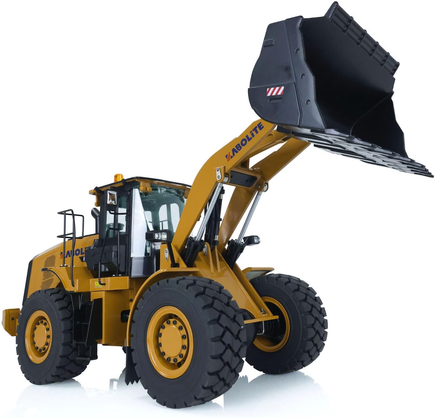 Kabolite Hydraulic RC Loader 2.4G 1/16 for Construction Vehicle Huina K966 7500Mah Battery Charger Lights Flysky ST8 Radio Painted Yellow