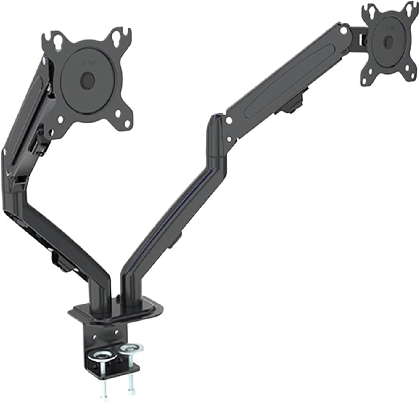 G08-24 Dual Monitor Desk Mount Bracket 13 to 27 Inch with Swivel and Tilt Adjustment(White)