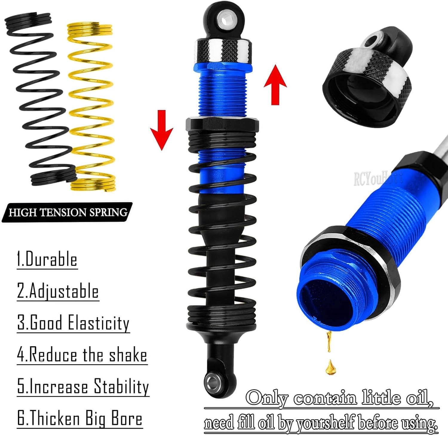 RC Upgrades Part for 1/10 Jato 4WD 4X4 VXL,Suspension Arms/Shock/Shock Tower/Caster Block/Steering Blocks/Stub Axle Carriers/Driveshaft CVD/Arms Mount/Links/Wing Mount/Wing Washer,Navy Blue