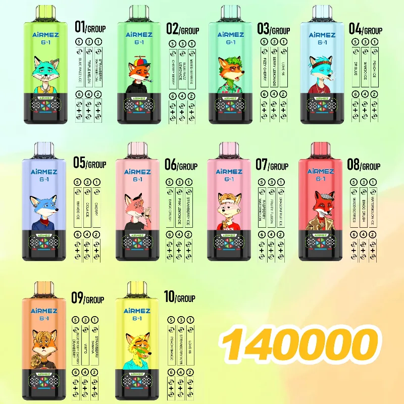 🔥AIRMEZ FOX 140K 6 in 1 (10pcs) - MYEU VAPES