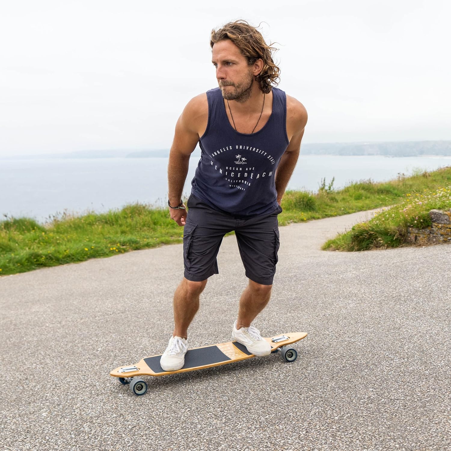 Osprey | Twin Tip Longboard, 42inch Complete Skateboard, 5-Ply Bamboo, for Kids, Adults and Beginners, Eagle, Multiple Colours