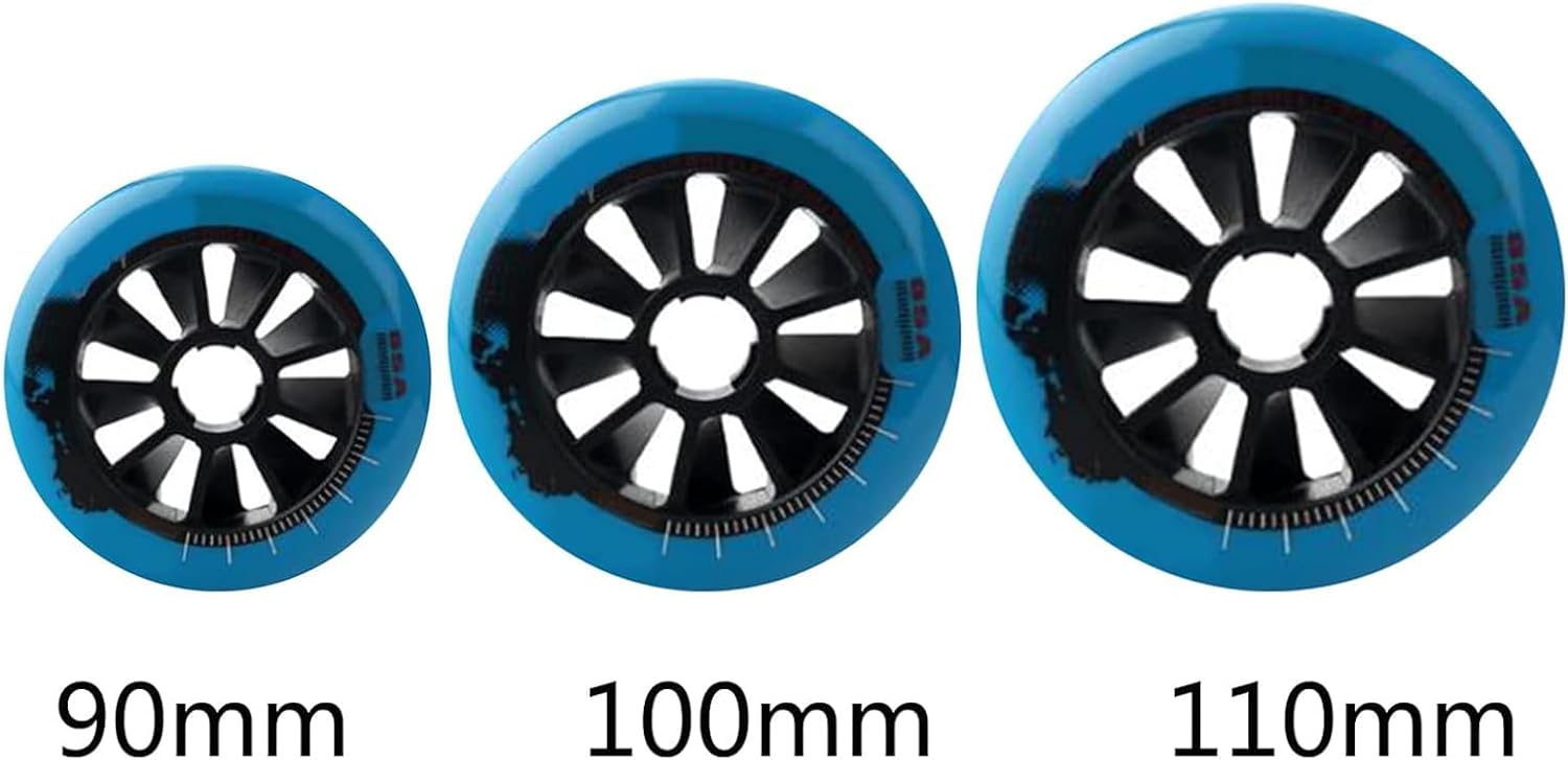 Skate Wheels Replacement, Inline Skate Wheels Replacement, 85A Indoor Outdoor Inline Skate Replacement Wheel 90Mm 100Mm 110Mm Speed Skate Wheels 8 Pcs