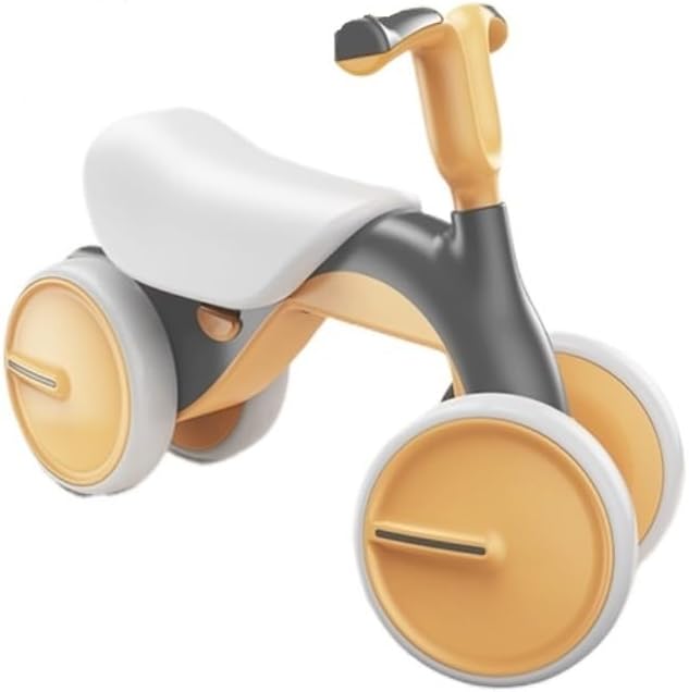 Wiggle Scooter Baby Balance Bike No Pedal 4-Wheel First Bike with Stylish Handle Sturdy & Safe Design for Kids(Grey)