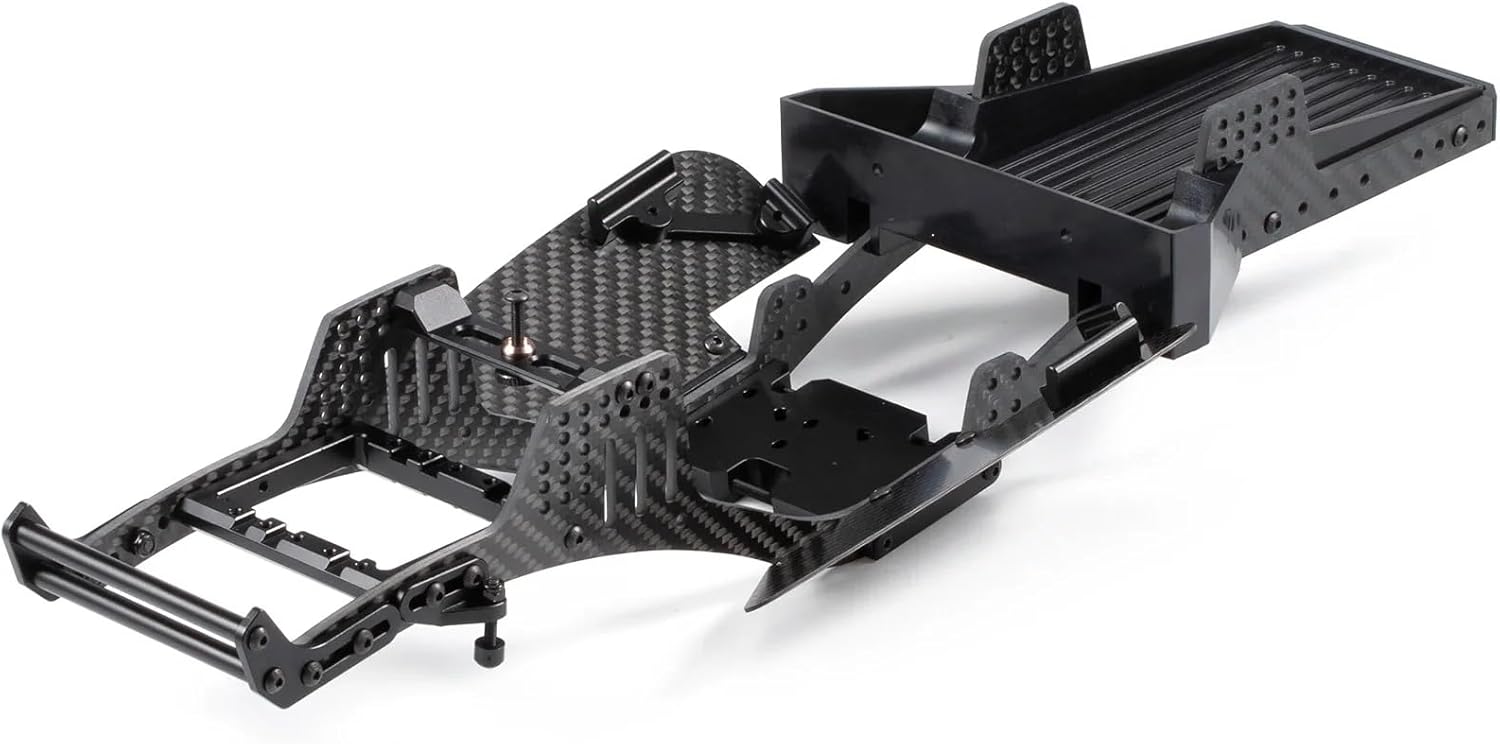 RC Crawlers Components For SCX10 For AR44 AR45 For Capra For TRX4 H4 1/10 For LCG Chassis Kit With Molded Rear Trunk Dual Servo Mount Links Gearbox Kit RC Crawler Car Parts(Chassis Kit)