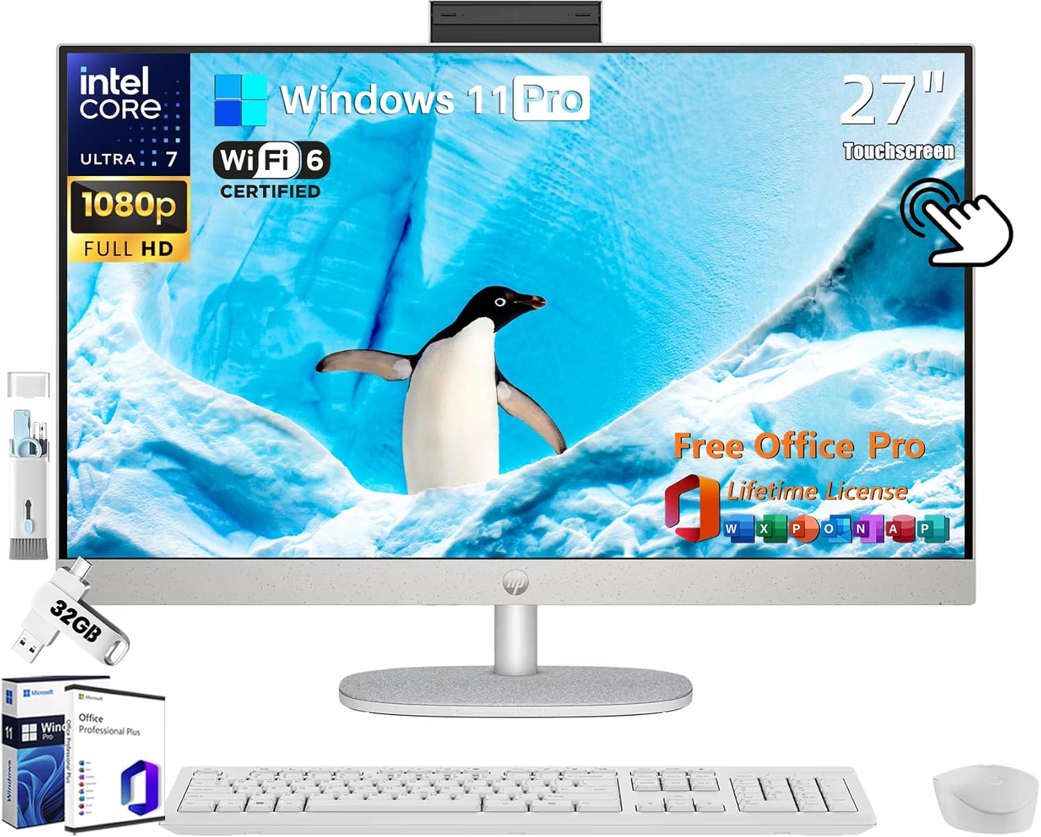 HP 27 All-in-One Desktop Computer, 27