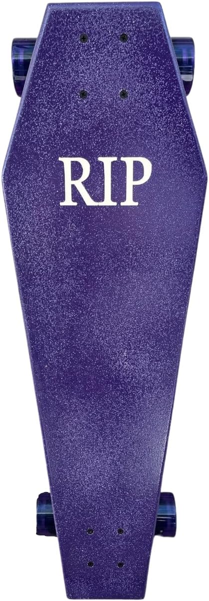 Coffin Death Tarot Purple Skateboard | Longboard | 30x9 | Coffin Croozer