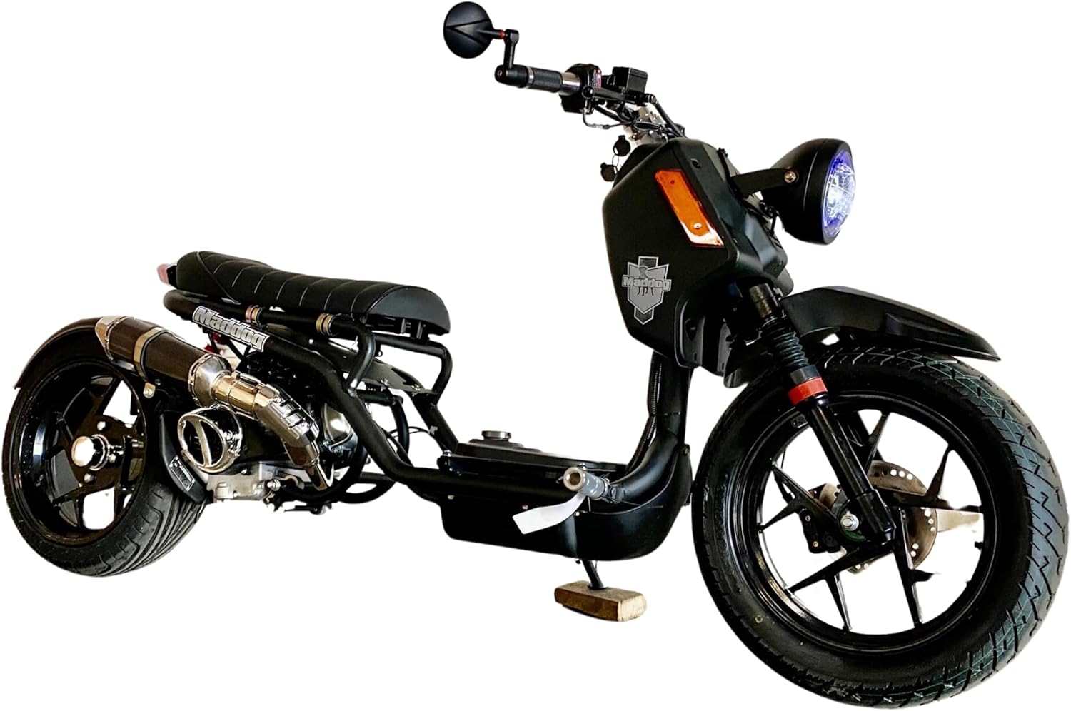 50cc Stretched Scooter Generation 5 Fully Automatic Transmission, PMZ50-22 Stretched Ruckus-Style Moped, Street Legal Gas-Powered Motorcycle for Adults, Halo LED, GY6 Digital Speedometer