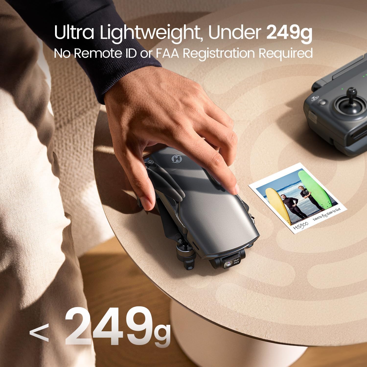 Holy Stone HS900 Drone with Camera for Adults, 3-Axis Gimbal, 8K Photo, 4K/30FPS Video, 20000Ft Transmission, AI Follow Me, Smart Return, QuickShots, Beginner-Friendly