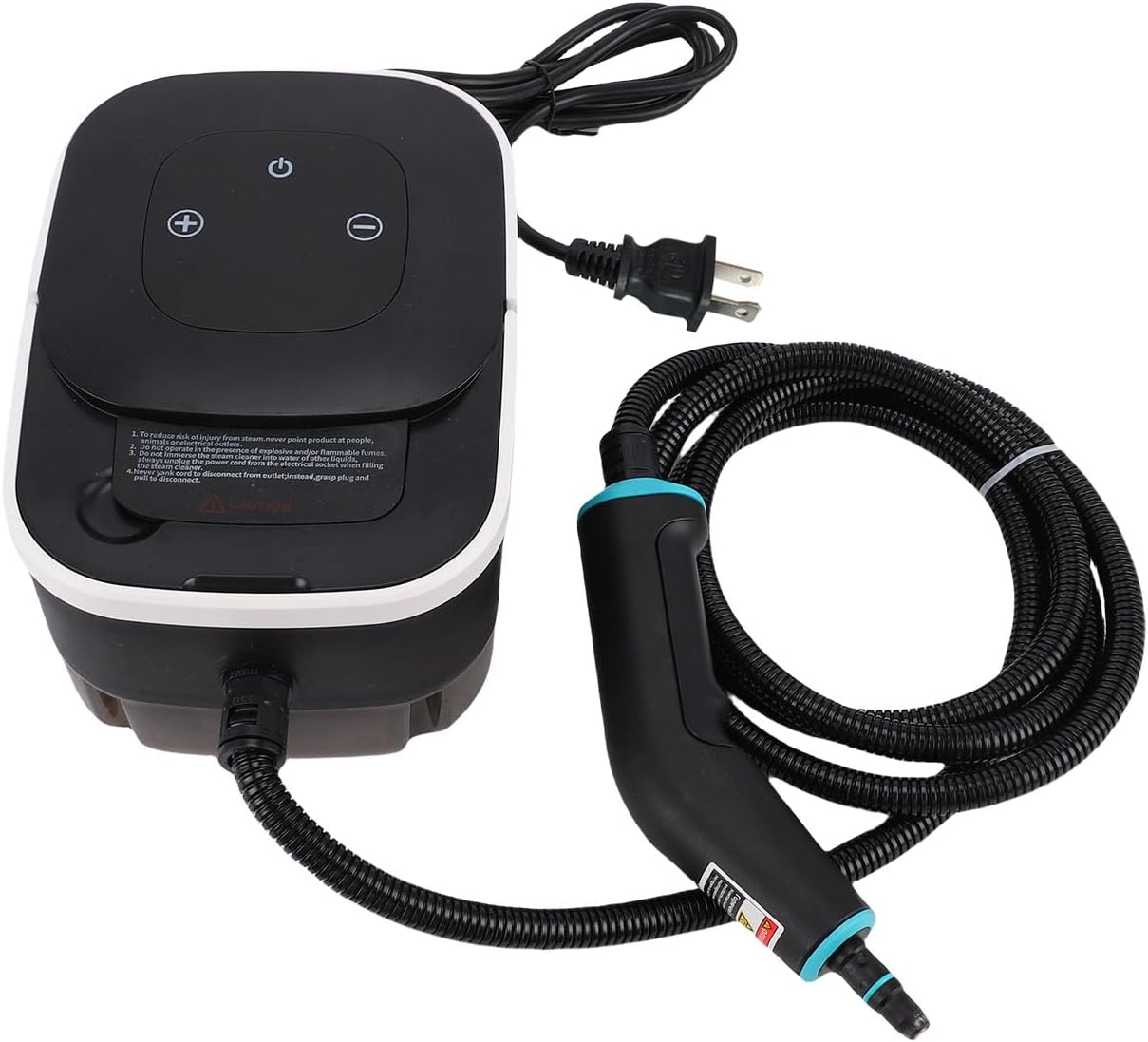 Steam Cleaner, 3-Level Adjustable Handle, 10s Fast Heat-Up,1.6L Tank,Portable Steamer Cleaning with 10 Pcs Accessories for Home,Dirt,Grease,Grout,Tile,Floor,Couch,Car (Black)