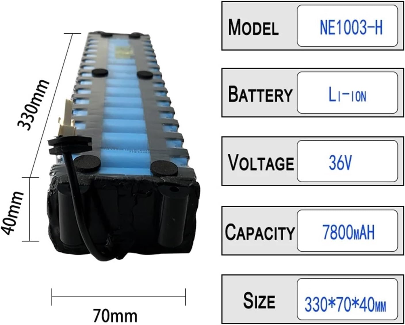 36V 7800mAh Litium Ion Battery Pack 10S3P, Equipped with Communication Interface, Compatible for Xiaomi M365 Mijia M365 Electric Scooter