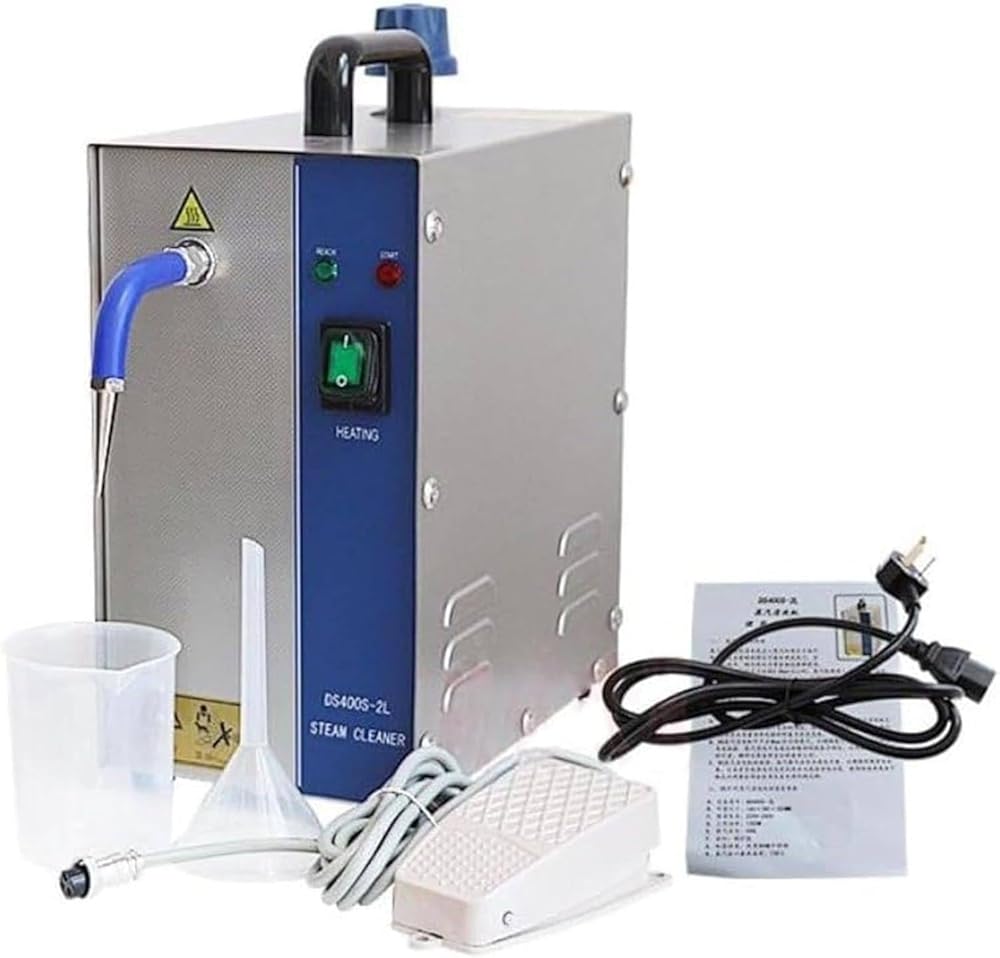GEHPYYDS High Pressure Steamer Jewelry Cleaner Machine, Professional Jewelry Steam Cleaner Machine 1300W/2200W, Stainless Steel Jewelry Cleaning Equipment for Silver & Gold,4L