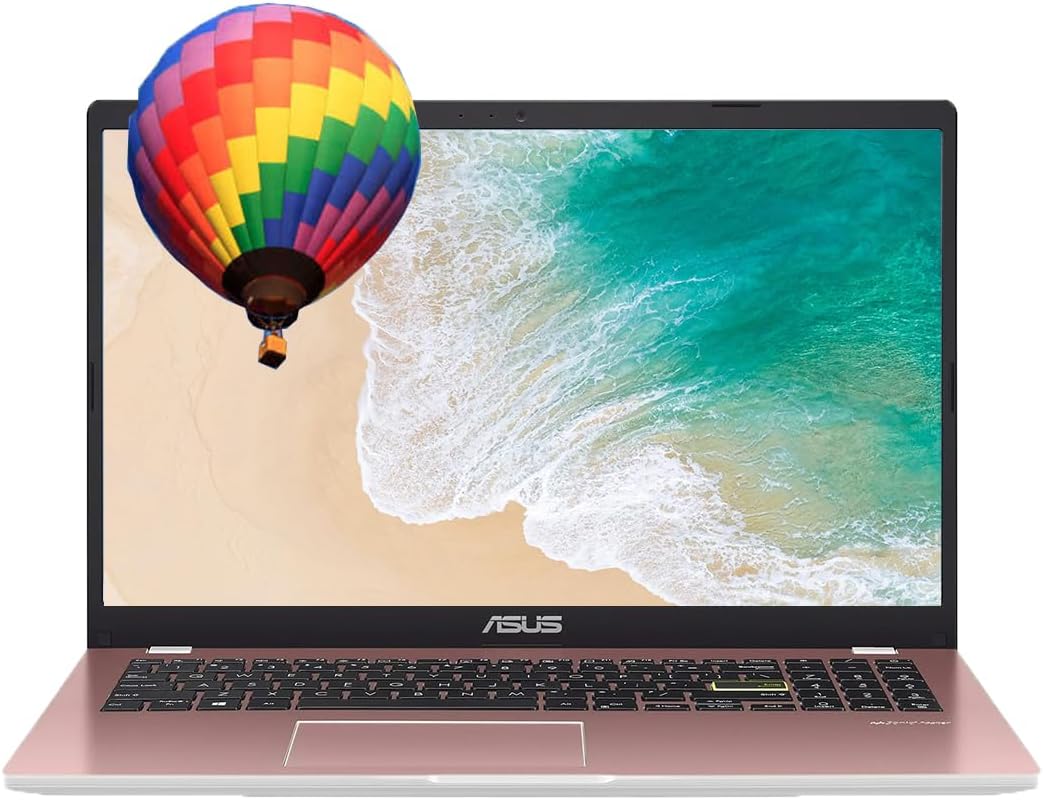 Asus ASUS Vivobook Go 15.6'' FHD Laptop, 4-core Intel Pentium N6000(up to 3.3 GHz), 4GB RAM, 128GB eMMC, Win 11, Office 365 1-Yr, Long Battery Life +GM Accessories, Pink
